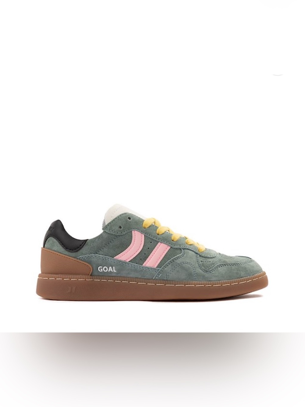 Coolway Goal Green Athletic Sneakers Leather Detail Retro Style